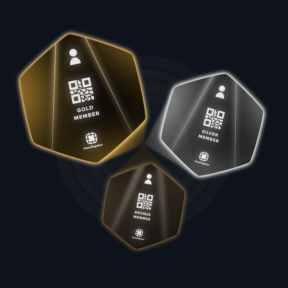 NFT memberships visual illustrating that there can be different levels such as bronze, silver and gold