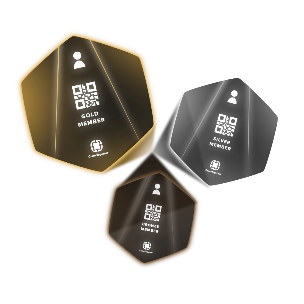 NFT membership image - there can be three levels of memberships, bronze, silver and gold